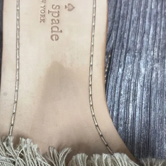 KATE SPADE Solaina Natural Multi-Color Rhinestone Sandals 8.5M - Picture 7 of 10